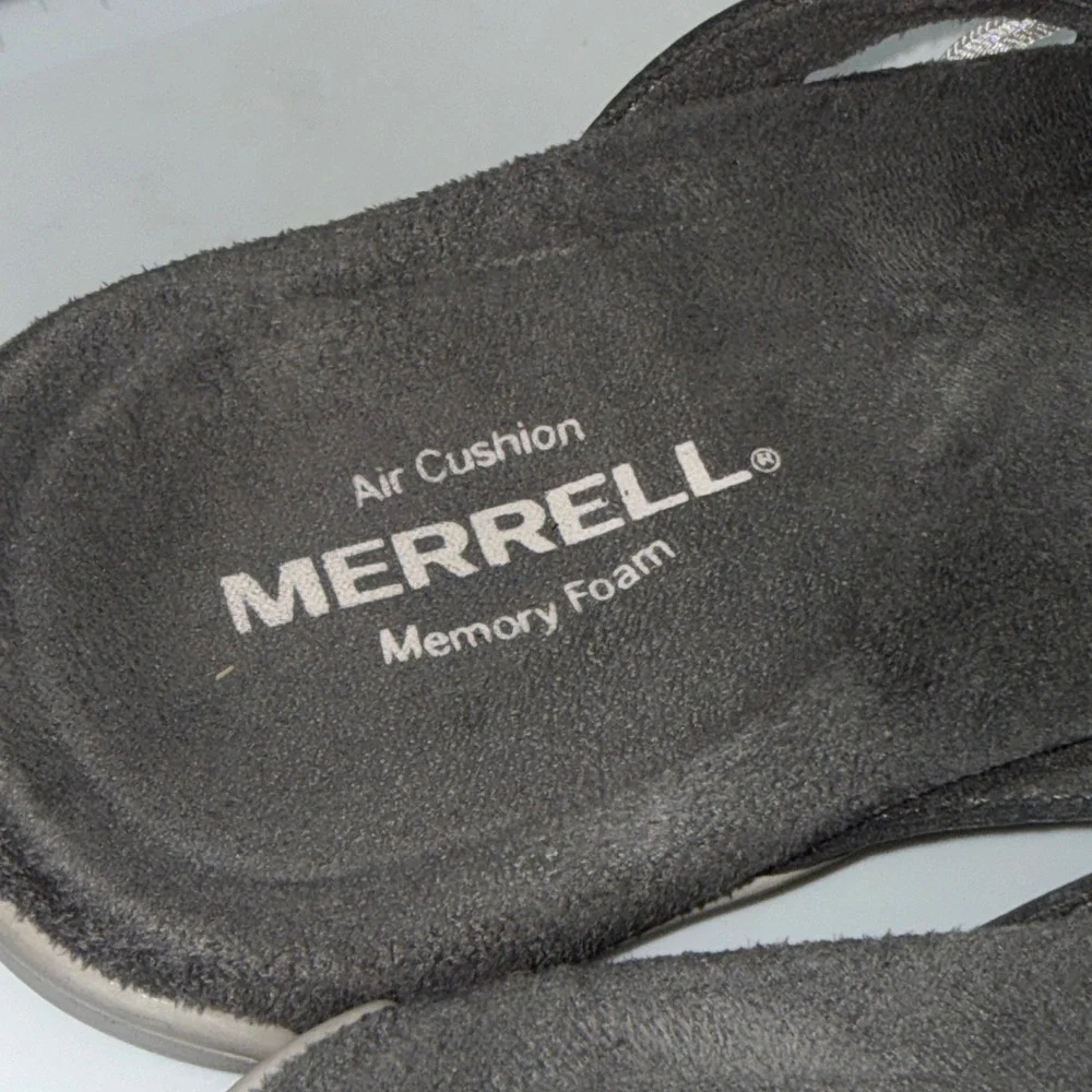 Merrell Terran Post II Charcoal Grey Memory Foam Sandals Womens 5 J000498